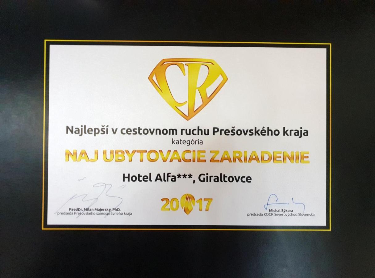 Hotel Alfa Giraltovce Esterno foto